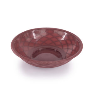 Serving Basket - 9" Round Weave, Raspberry