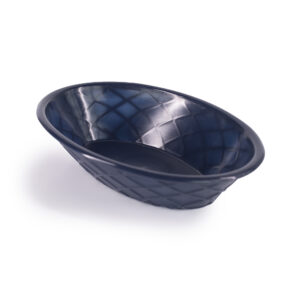 Serving Basket - 9" Oval Weave, Blueberry