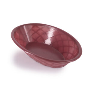 Serving Basket - 9" Oval Weave, Raspberry
