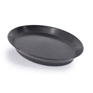 Deli Server - 11" Oval (Short Base), Charcoal