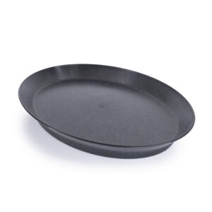 Deli Server - 13" Oval (Short Base), Charcoal